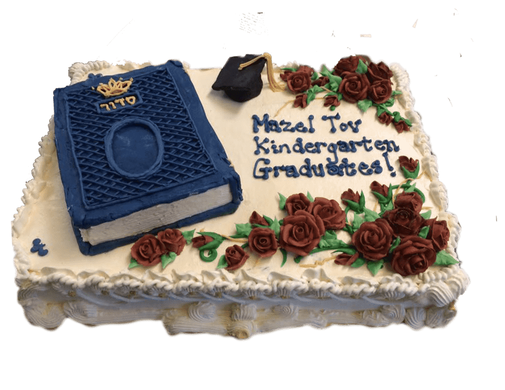 cake decored with doughnuts